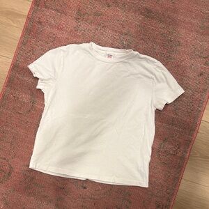 Re/Done Hanes White Short Sleeve Tee